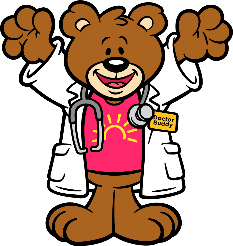 Buddy the Bear - Dr. Buddy Mascot Design