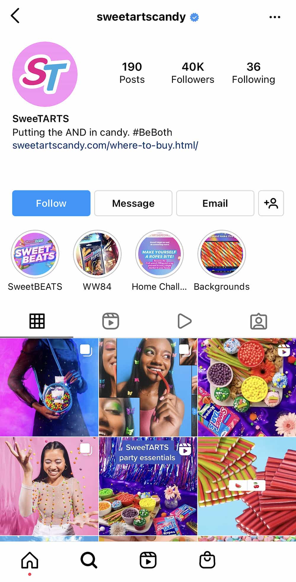 SweeTARTS candy Instagram Feed