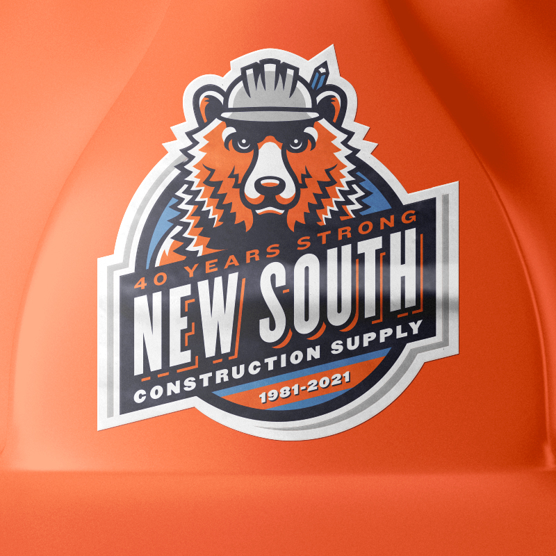 New South Supply - 40 Years Logo Sticker
